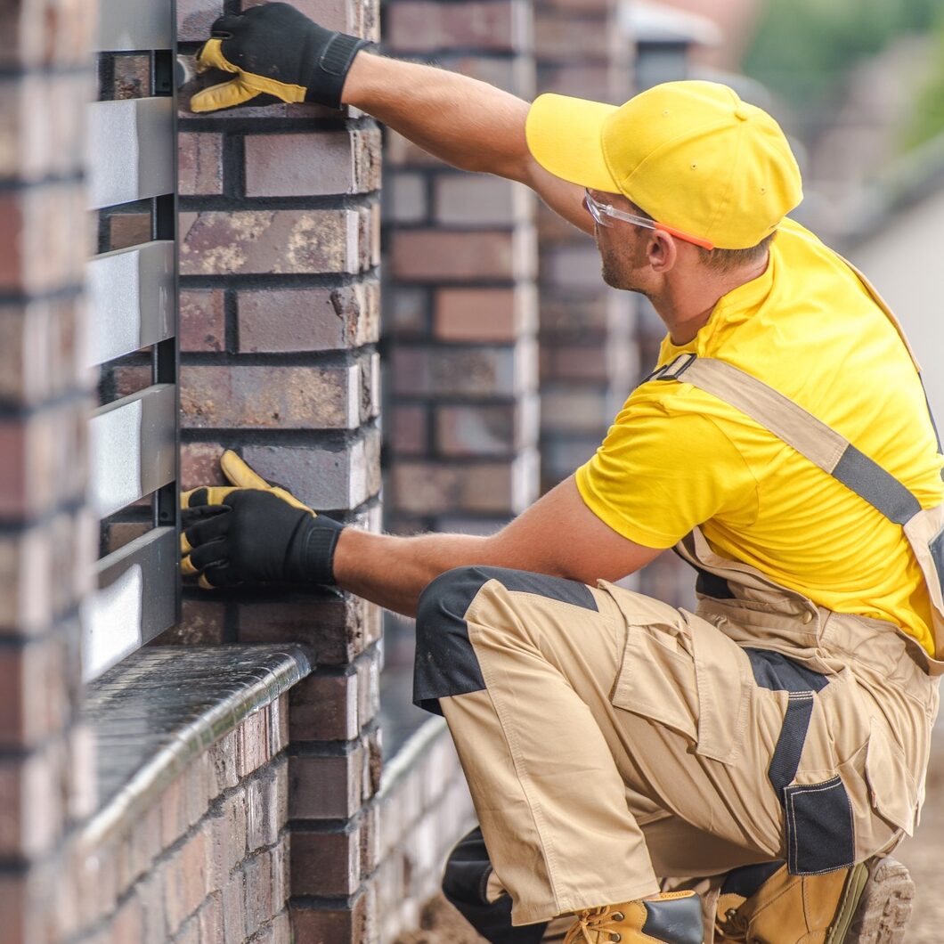 Contractor Finishing Residential Fence Building